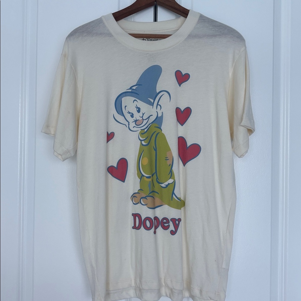 Revolve Disney Dopey Cream Graphic Tee